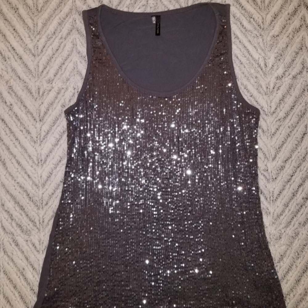 Grey sequins Maurices tank top!